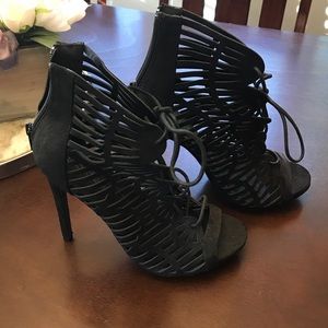 Gorgeous Black Caged Heels